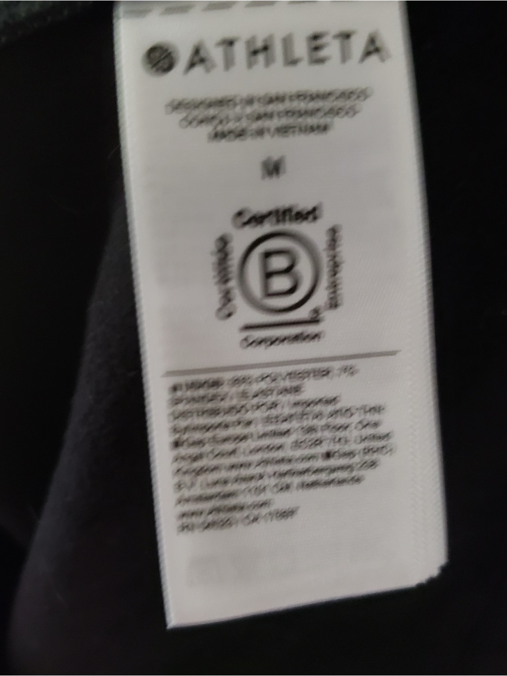 Athleta Black Branded Hoodie Tag‎ Detail - Picture 5 of 5